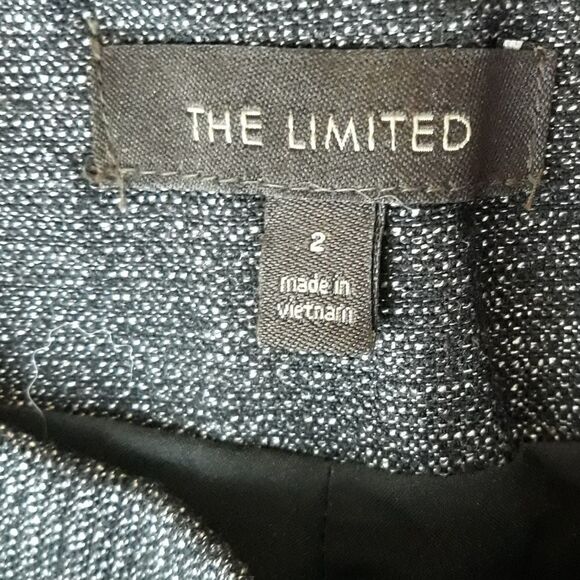 The Limited Schoolgirl Tweed Ribbon Detailing Mini Skirt Pockets Black Sz 2 - Picture 9 of 12